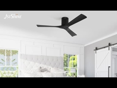 3 Blades Black Wooden Ceiling Fan With DC Motor Remote Control