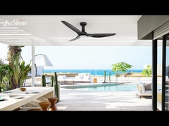 White/Black Ceiling Fan With Dimmable Light Remote Control DC Motor