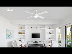 Modern White Ceiling Fan With Lamp Light 3-Speed AC Motor