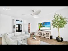 54 Inch Minimalist White Ceiling Fan Powerful Airflow