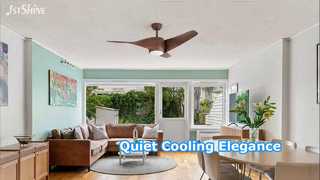 Quiet Wood Grain Ceiling Fan With Light