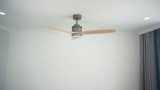 Modern Gray Wood Ceiling Fan 52 Inch DC Motor