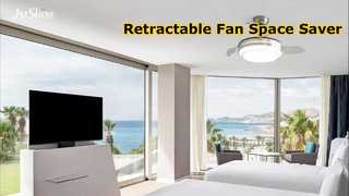 36 Inch Retractable Ceiling Fan LED Light