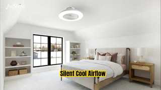 Quiet LED Bedroom Ceiling Fan 21.6 Inch