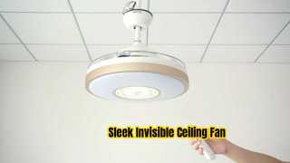 Modern 42 Inch Invisible Ceiling Fan with LED Light