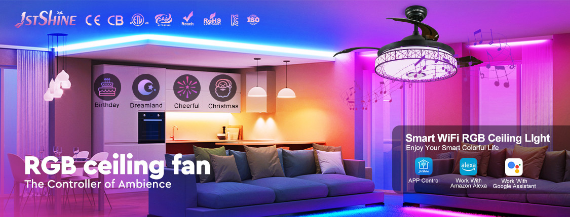 Latest company blogs about Transform Your Space with 1stShine's RGB Ceiling Fan: Customizable Lighting & Smart Features
