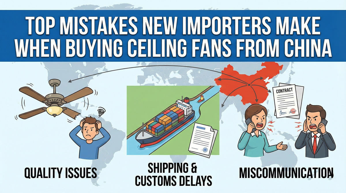 Latest company blogs about Top Mistakes New Importers Make When Buying Ceiling Fans from China