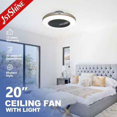 Buy Metal Lamp Body Ceiling Fan with Dimmable LED Light Easy to Remove/Install Flush Mount online manufacture