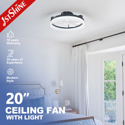 Buy ABS Clear Plastic Blades 20 Inch Ceiling Fan with LED Light and Flush Mount Design online manufacture