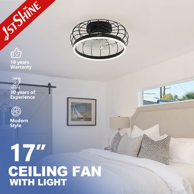 Buy 1stshine LED Modern Design Black Flush Mount Ceiling Fan with Remote Control Switch online manufacture
