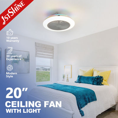Buy Home Office 20-inch LED Ceiling Fan with Remote and RGB Multi-colored Light Hidden Blades online manufacture