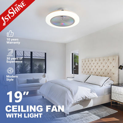 Buy 19 INCH/OEM LED Ceiling Fan with White Finish and RGB Atmosphere Light Hidden Blades online manufacture