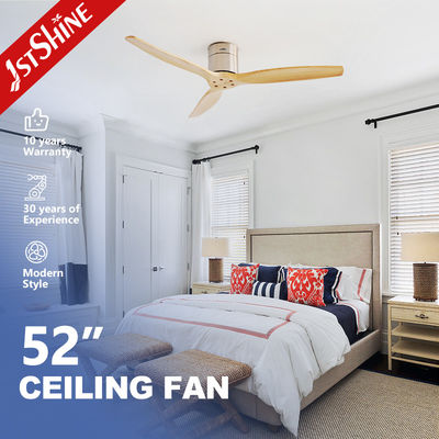 Buy 52 Inch Ceiling Fan With Remote Control Wooden Blade Silent Dc Motor online manufacture