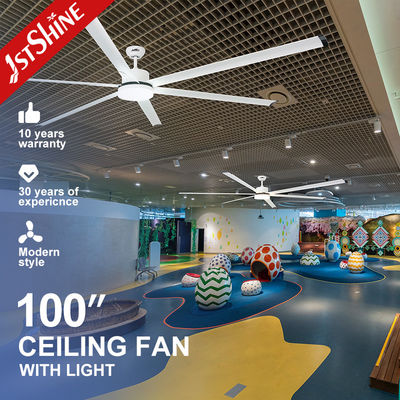 Buy 100'' Industrial Ceiling Fan With Light Big Size High Air Volume Commercial Indoor Dc Motor Fan online manufacture
