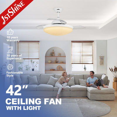 Buy Smart Wifi Control Small Invisible LED Light Ceiling Fan For Bedroom 42 Inch online manufacture