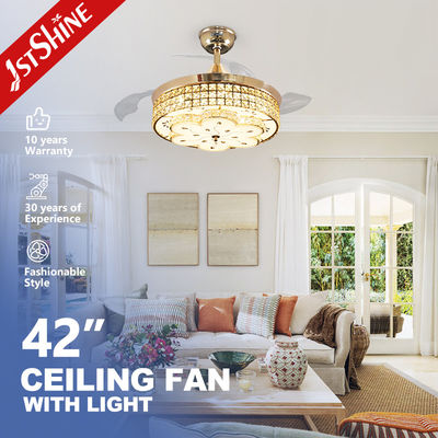Buy Three Blades 107cm Folding Chandelier Ceiling Fan Retractable Blades online manufacture