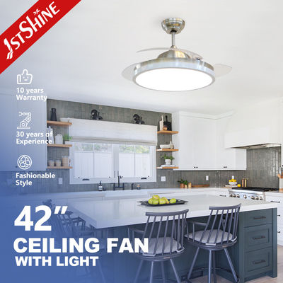 Buy 3 Pc Plastic Foldable Retractable Ceiling Fan Light 42 Inch Smart Remote online manufacture