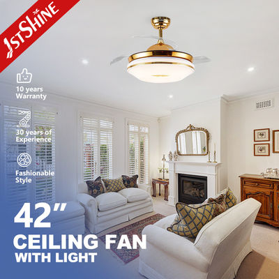 Buy Hidden Blades 42inch 60W LED Ceiling Fan for Lower Noise and Elegant Home Decoration online manufacture