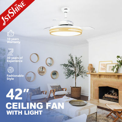 Buy Metal Acrylic 42 Inch Ceiling Fan Light with Pure Copper Motor and Remote Control online manufacture