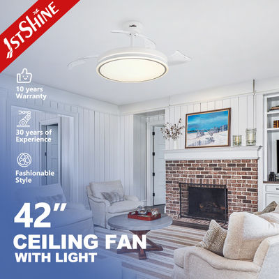 Buy 3 Color Folded LED Ceiling Fan Remote Smart Control Chandelier Ceiling Fans With Lights online manufacture