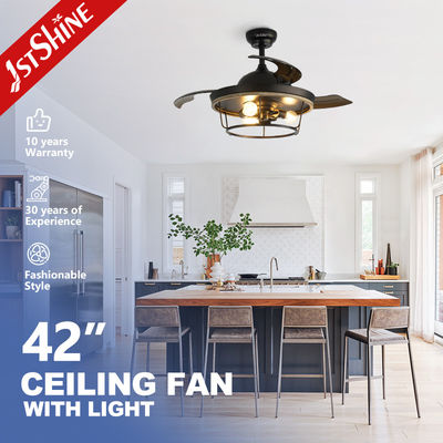 Buy LED Light and Remote Control Ceiling Fan with Metal Lamp Body Energy Saving Design online manufacture