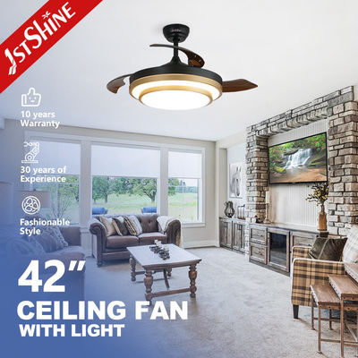 Buy 42'' Retractable Ceiling Fan With Dimmable LED Light Amd DC Motor online manufacture