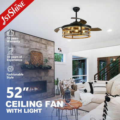 Buy 52 inches Big Airflow Retractable Ceiling Fan with Hidden Blades and Memory Function online manufacture