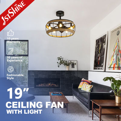 Buy 20 Inches Farmhouse Caged Bladeless Ceiling Fan With Light online manufacture