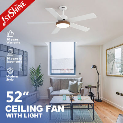 Buy LED Smart Ceiling Fan Light White Finish 5 MDF Blade High Speed online manufacture