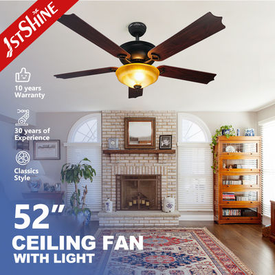 Buy 1stshine Remote Ceiling Fan Light with Traditional 5 MDF Blades and Home Office Design online manufacture