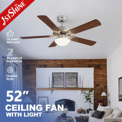 Buy Smart Decorative Ceiling Fan With Light 2*E27 Brushed Nickel MDF Blade Remote Control online manufacture