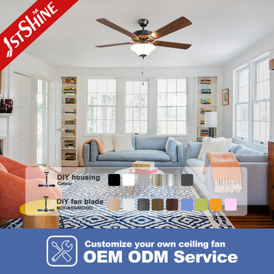Buy Retro Ceiling Fan Trending New 5 MDF Blades With Lights Traditional Pull Chain online manufacture