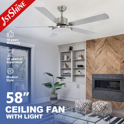 Buy 58 Inch Bedroom Ceiling Fans With Lights Reversible Silent DC Motor online manufacture