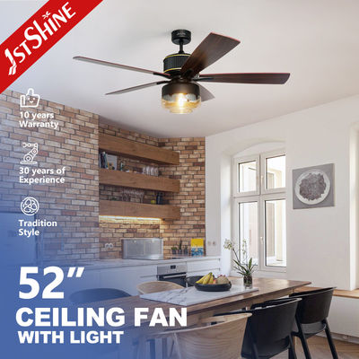 Buy Metal Ceiling Fan Light with 5 Speed Remote Control European Style and Silent DC Motor online manufacture