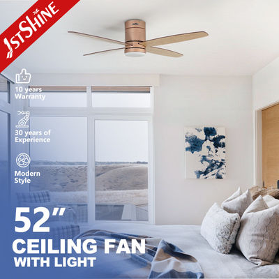 Buy Remote Ceiling Fan With LED Low Profile Bedroom Mdf Blade Quiet Dc Motor online manufacture