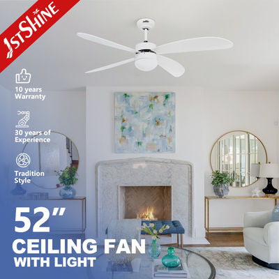 Buy 110-240V/50Hz-60Hz Input Voltage Smart Remote Control Ceiling Fan White Plywood Blades online manufacture