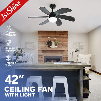 Buy Restaurant Pull Chain Switch Ceiling Fan Six MDF Blades AC Motor online manufacture