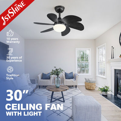 Buy Black E27 Modern LED Ceiling Fan Low Voltage Living Room Decorative online manufacture