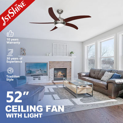 Buy Modern Style 5-Blade MDF Ceiling Fan with LED Lights and Remote Control from 1stshine online manufacture