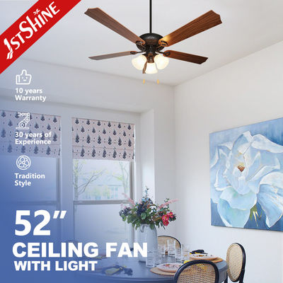 Buy 52 inch Traditional LED Ceiling Fan with 5 MDF Blades and Lighting Solutions Service online manufacture