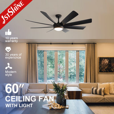 Buy DC Power Source 60 inches Black ABS Blades Ceiling Fan With LED Lighting and Plastic Blades online manufacture