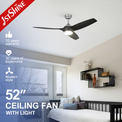 Buy Modern 52 Inches Black ABS Blades High Air Volume Remote Ceiling Fan with LED Light Source online manufacture