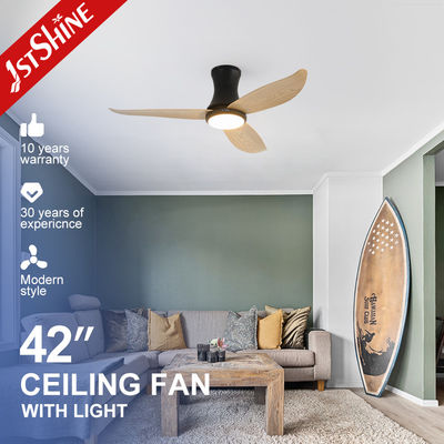 Buy 3 Plastic Blade 6 Speed Remote Control Low Ceiling Flush Mount led Ceiling Fan With Light online manufacture