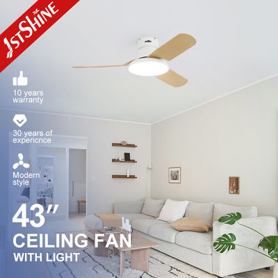 Buy Nordic Style Flush Mounted LED Ceiling Fan with 3 Blades and 6000k Color Temperature online manufacture