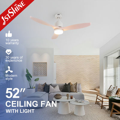 Buy Pink Low Profile ABS Plastic Blade Ceiling Fan With LED Light Remote Control online manufacture