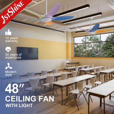 Buy 5 Multi Color Blade Ceiling Fan With Dimmable Led Light White Black DC Motor low noise online manufacture
