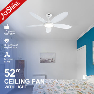 Buy DC Motor 5 ABS Blades Ceiling Fan , White 3 Color Led Light Decorative Ceiling Fan online manufacture