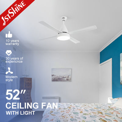 Buy 52 Inches White LED Ceiling Fan , Quiet DC Motor Modern Fan Light online manufacture