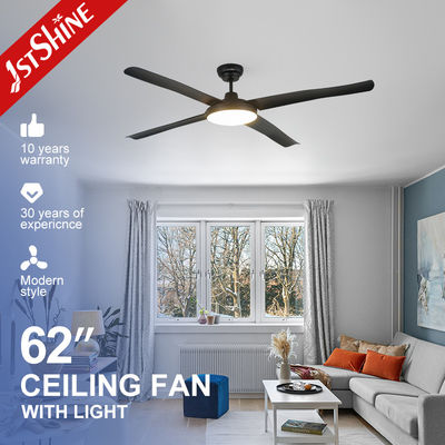 Buy Modern Black LED Ceiling Fan 4 ABS Blades Energy Saving DC Motor online manufacture