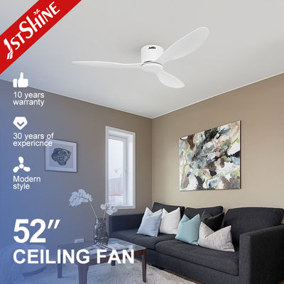 Buy Low profile ceiling fan 3 white plastic blades flush mount fan with remote online manufacture